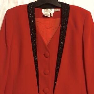 BADGLEY MISCHKA Luxury Blazer- red-black